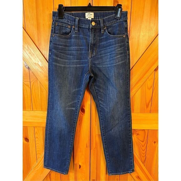 J Crew Jeans Womens Size 26 Stretch Dark Wash Distressed (4088) - Picture 1 of 8